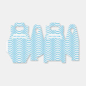 Wit en Blauwe golf patroon op maat Bedankdoosjes (Uitgevouwen)