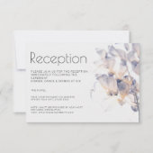 WIT- EN BLAUWE PATEELFLORALE ELEGANTE ONTVANGST KAART (Voorkant)