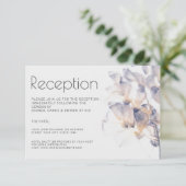 WIT- EN BLAUWE PATEELFLORALE ELEGANTE ONTVANGST KAART (Staand voorkant)