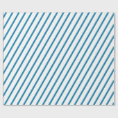 Wit en blauwe streep cadeaupapier (Vlak)