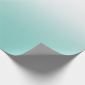 Wit en Blauwgroen Ombre Cadeaupapier (Hoek)