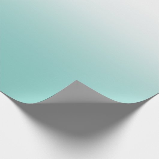 Wit en Blauwgroen Ombre Cadeaupapier (Hoek)