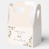 Wit en Blush Roze Magnolia Bloemen Bruiloft Bedankdoosjes (Geopend)