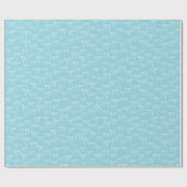 Wit en Bord Blauw Eenvoudige Bogen Patroon Cadeaupapier (Vlak)