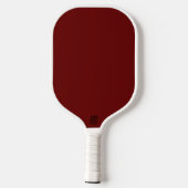 Wit en Bourgondisch Minimalistisch Modern Monogram Pickleball Paddle (Achterkant)