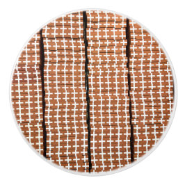 Wit en bruin Abstract Keramische Knop