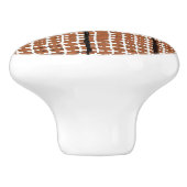 Wit en bruin Abstract Keramische Knop (Zijkant)