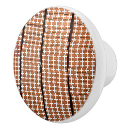 Wit en bruin Abstract Keramische Knop