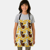 Wit en bruin alpaca's, Kinder full print Schort (Insitu)