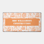 wit en bruin Architectural Blueprint Engineer Bureaumat (Voorkant)