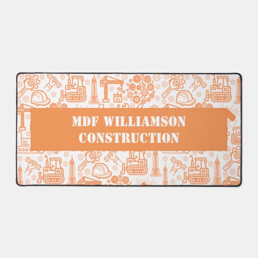 wit en bruin Architectural Blueprint Engineer Bureaumat (Voorkant)