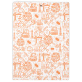 wit en bruin Architectural Blueprint Engineer Klembord (Achterkant)