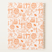 wit en bruin Architectural Blueprint Engineer Planner (Achterkant)