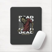 Wit en Bruin Dode Zombie Mousepad Muismat (Met muis)