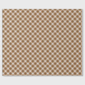 Wit en bruin geruit cadeaupapier (Vlak)