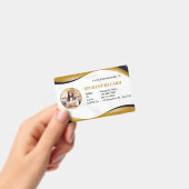 Wit en Bruin Modern Hoge School ID-kaart Badge (Handheld)