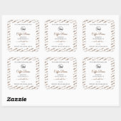 Wit- en bruin Word-labels voor cloudproducten toev Vierkante Sticker (Vel)