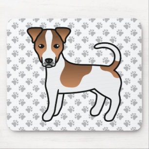 Wit en bruine Jack Russell Terrier hond met gladde Muismat