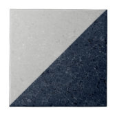 Wit en donkerblauw tegeltje (Voorkant)