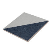 Wit en donkerblauw tegeltje (Zijkant)