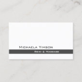 Wit en Donkergrijs Chic met Photo Professional Visitekaartje (Voorkant)