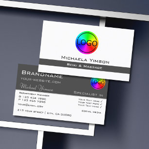 Wit en donkergrijs met Logo Professional Visitekaartje