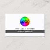 Wit en donkergrijs met Logo Professional Visitekaartje (Voorkant)