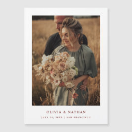 Wit en Donkerrood | Magnetische foto Bewaar de dat