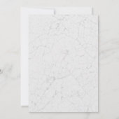 Wit en dubbelzinnig marmer Gold Lijst bruiloft Kaart (Achterkant)