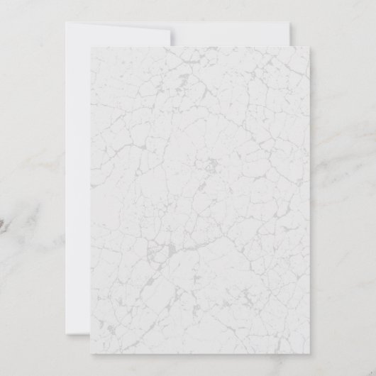 Wit en dubbelzinnig marmer Gold Lijst bruiloft Kaart (Achterkant)