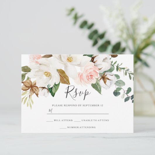 Wit en Duizelend al Seizoenen Berichten RSVP Kaartje (Staand voorkant)