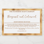 Wit en faux goud waterdicht zeepdoosetiket voedselcontainer etiket (Enkel label)