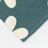 Wit en Geel bloemenpatroon Fleece Deken (Hoek)