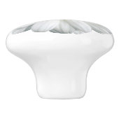 Wit en geel Daisy Keramische Knop (Zijkant)