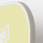 Wit en Geel Minimalistisch Modern Monogram Pickleball Paddle (Links Detail)