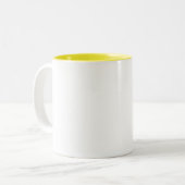 Wit en Geel Tweekleurige Koffiemok (Voorkant links)