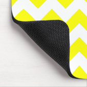 Wit en Geel Zigzag Patroon Muismat (Hoek)