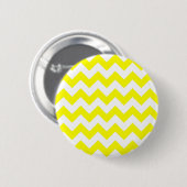 Wit en Geel Zigzag Patroon Ronde Button 5,7 Cm (Voorkant /achterkant)