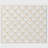 Wit en Glittery Pumpkins Wrapping Paper Cadeaupapier (Vlak)