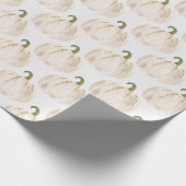 Wit en Glittery Pumpkins Wrapping Paper Cadeaupapier (Hoek)