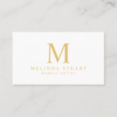 Wit en Gold Elegant Benoeming Afsprakenkaartje (Voorkant)