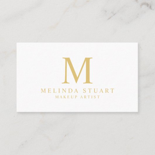 Wit en Gold Elegant Benoeming Afsprakenkaartje (Voorkant)