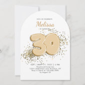 Wit en Goud 30ste Ballonnen Volwassen Verjaardag A Kaart (Voorkant)