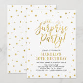 Wit en goud | 50e verjaardag van de geboorte van d kaart (Voorkant / Achterkant)