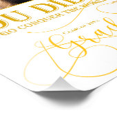 Wit en Goud Afstuderen Multi Photo Keepsake Foto Afdruk (Hoek)