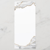 Wit en goud agaat menukaart (Achterkant)