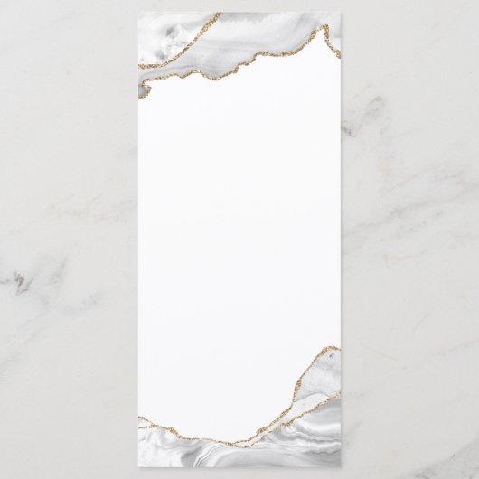 Wit en goud agaat menukaart (Achterkant)