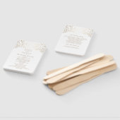 Wit en Goud | Baby's Breath bruiloft programma Handwaaier (Niet-gemonteerd)