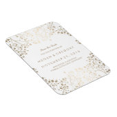 Wit en goud Baby's Breath Save the Date Magneet (Rechterzijde)