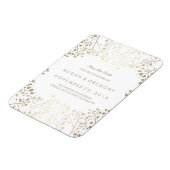 Wit en goud Baby's Breath Save the Date Magneet (Linkerzijde)